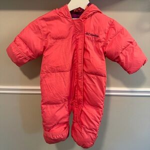 Columbia Baby Snowsuit Bunting Pink Purple Fleece 3–6 Months